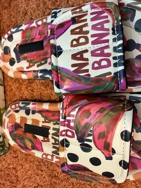 FARM Rio White Multicolor Banana Print Mini Bag - Pink Orange Green Accents